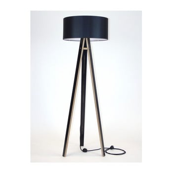 Lampadar cu abajur negru și cablu negru ragaba wanda, negru