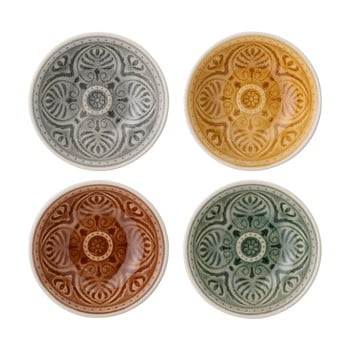 Set 4 boluri din gresie ceramică bloomingville rani, ø 9 cm, multicolor