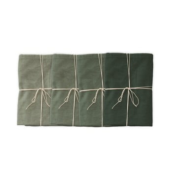 Set 4 șervețele textile Linen Couture Green, 43 x 43 cm imagine