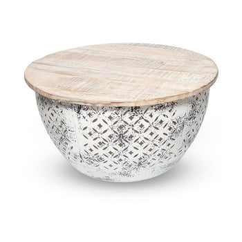 Masă cafea vopsită manual rge levi, ⌀ 74 cm