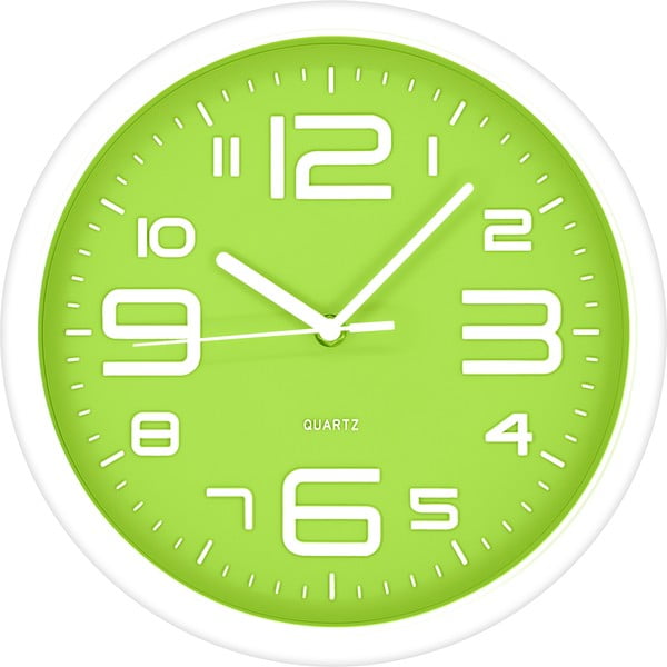 Zelené nástěnné hodiny Postershop Timmy, ø 40 cm