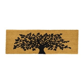 Covoraș intrare lung din fibre de cocos artsy doormats tree of life, 120 x 40 cm