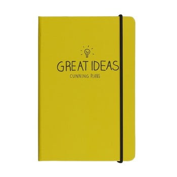 Blocnotes Happy Jackson Great Ideas Yellow, A6