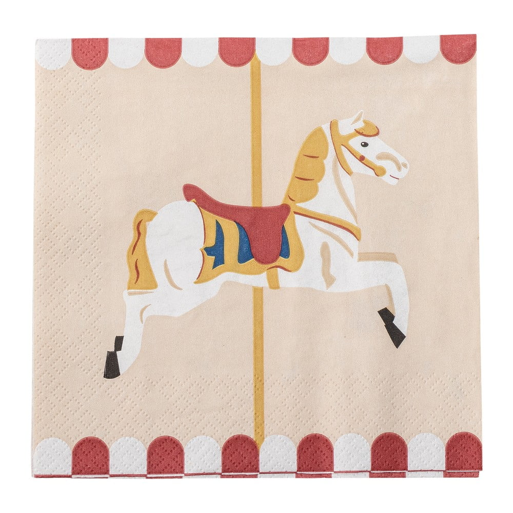 Papírové ubrousky v sadě 20 ks 33x33 cm Merry-go-round – Bloomingville