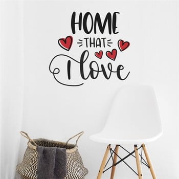 Autocolant north carolina scandinavian home decors motto v39, negru - roșu
