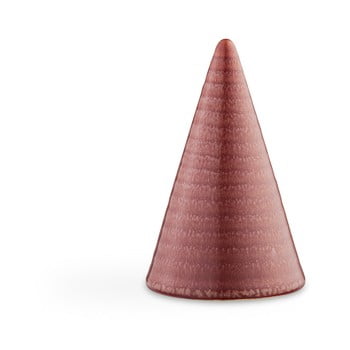 Statuetă decorativă din ceramică Kähler Design Glazed Cone Rusty Red, înălțime 11 cm, roșu