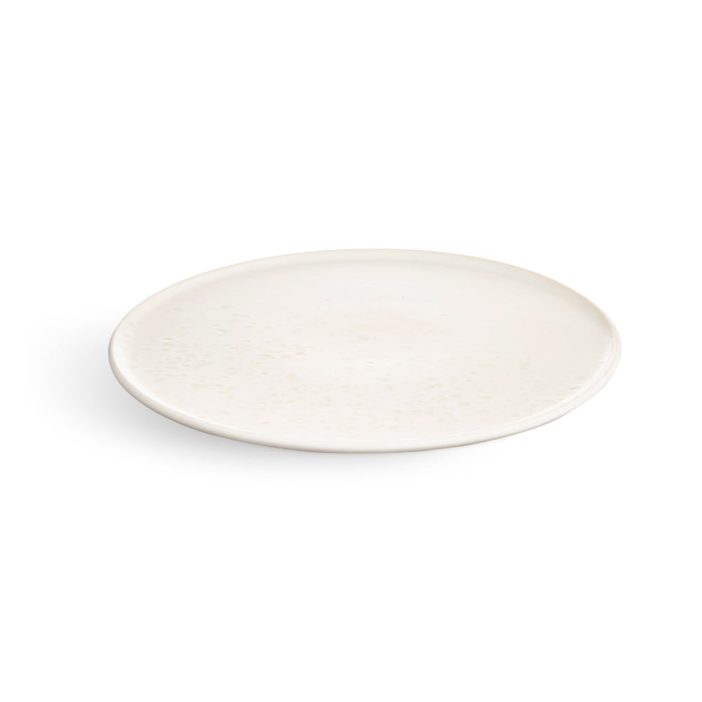 Bílý kameninový talíř Kähler Design Ombria, ⌀ 22 cm