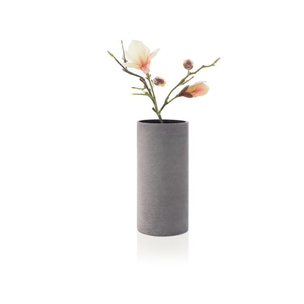 Šedá váza Blomus Bouquet, výška 29 cm