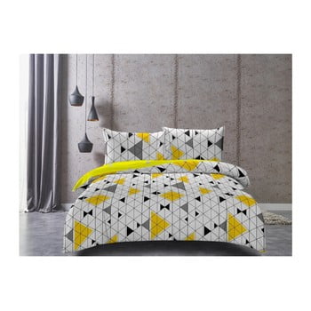 Lenjerie din bumbac satinat decoking geometric, 220 x 200 cm