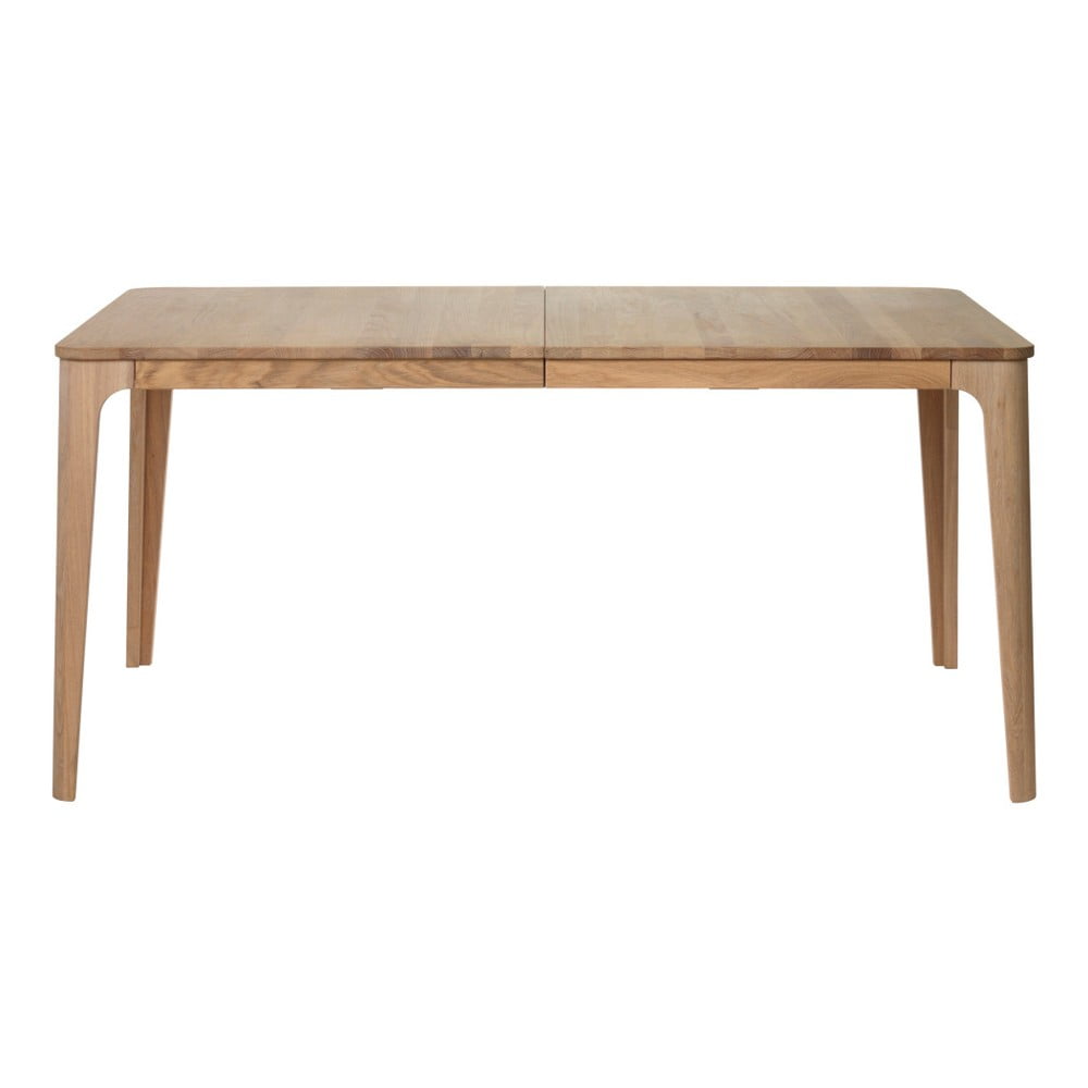 Rozkládací jídelní stůl ze dřeva bílého dubu Unique Furniture Amalfi, 160 x 90 cm