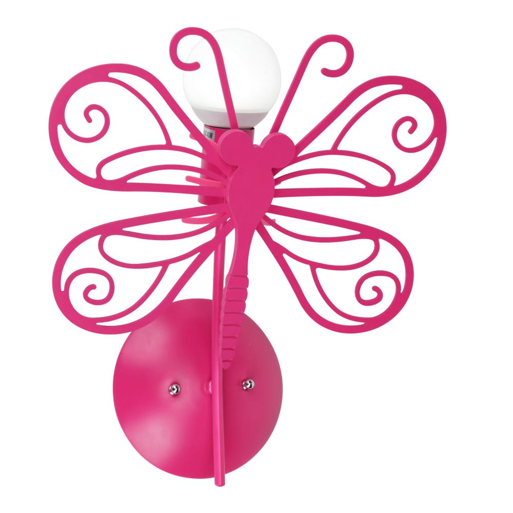 Růžové nástěnné svítidlo Light Prestige Butterfly