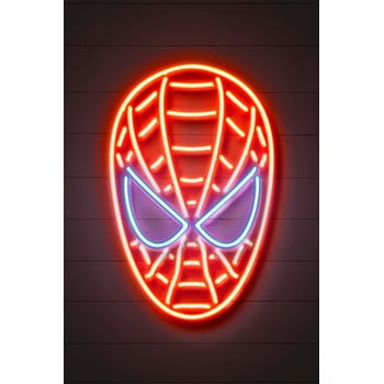Poster Blue-Shaker Neon Art Spider Man, 30 x 40 cm