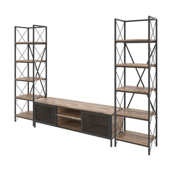 Set comodă tv și 2 etajere de perete kalune design maxim
