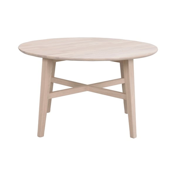 Přírodní konferenční stolek z dubového dřeva Rowico Filippa, ø 90 cm