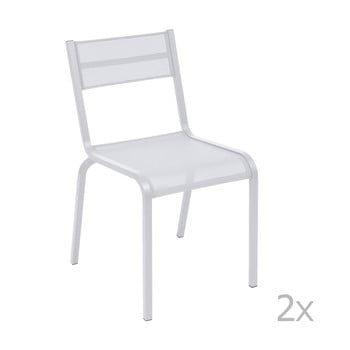 Set 2 scaune de grădină Fermob Oléron, alb title=Set 2 scaune de grădină Fermob Oléron, alb