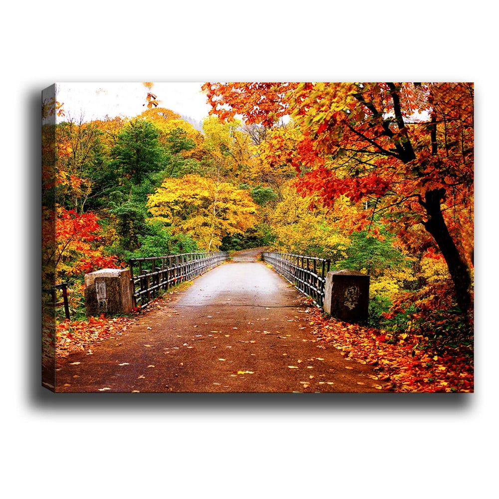Obraz Tablo Center Autumn Bridge, 70 x 50 cm