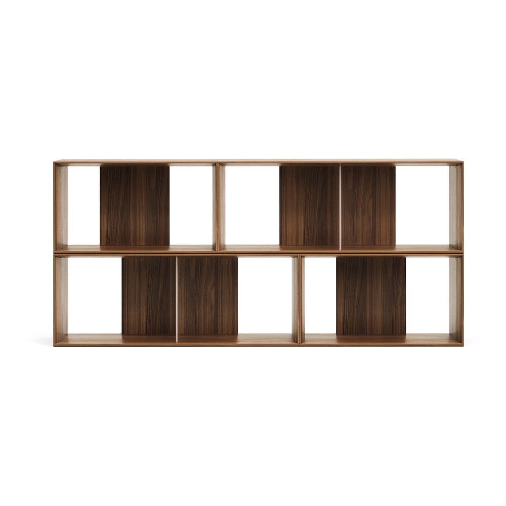 Hnědý modulární policový systém v dekoru ořechu 4 ks 168x76 cm Litto – Kave Home