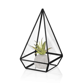 Decorațiune din sticlă the mia glamour, 26 x 14 cm, negru