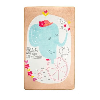Covor copii elephants bike, 100 x 160 cm