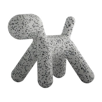 Scaun în formă de câine pentru copii magis puppy, înălțime 55,5 cm, gri - negru