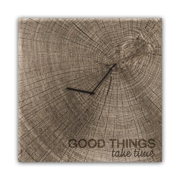 Ceas de perete styler glassclock good times, 30 x 30 cm