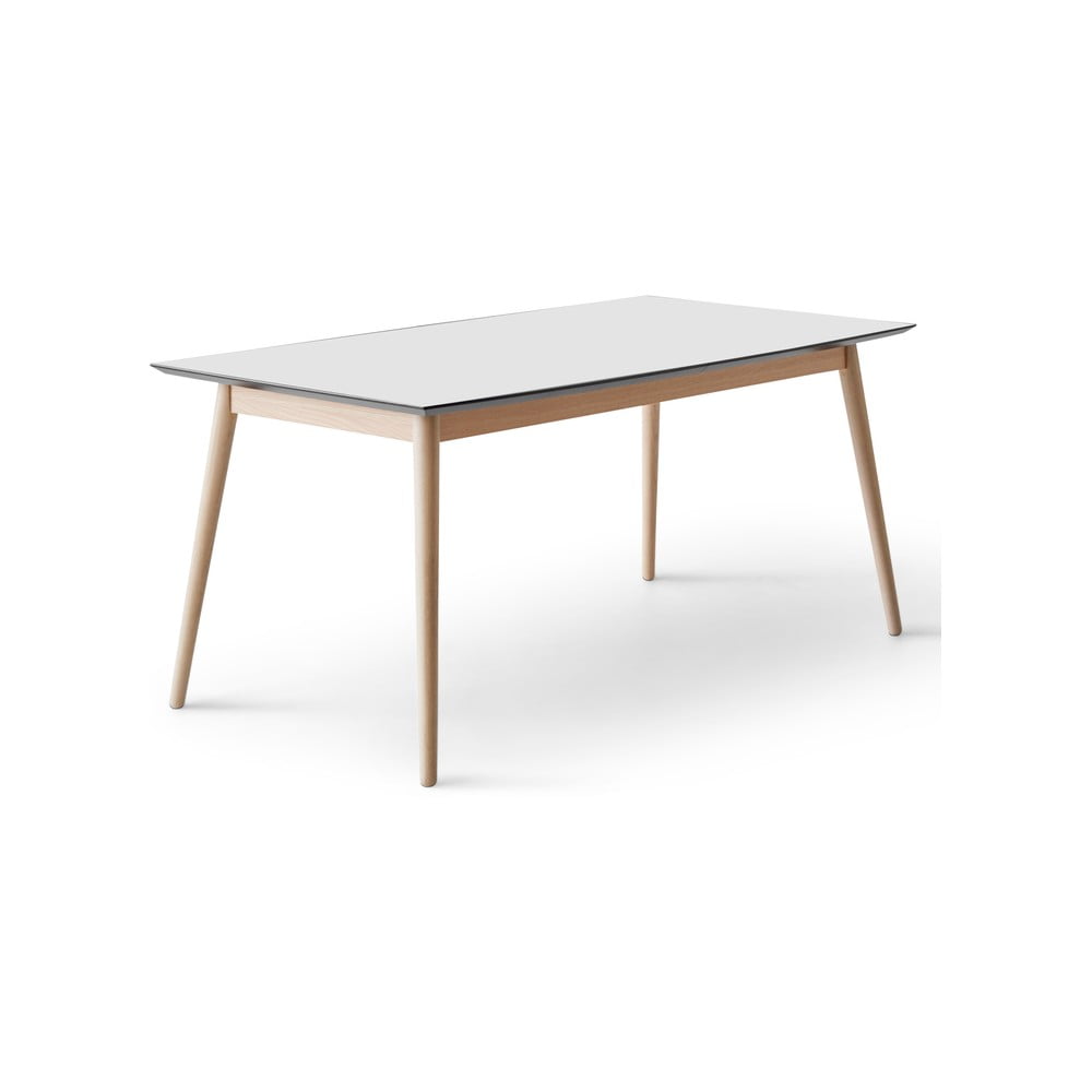 Rozkládací jídelní stůl s bílou deskou v bílo-přírodní barvě 90x165 cm Meza – Hammel Furniture
