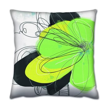 Pernă gravel neon green, 43 x 43 cm, cu umplutură