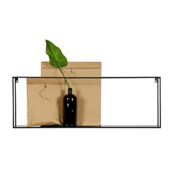 Raft pentru perete woood meert, 100 cm l, negru