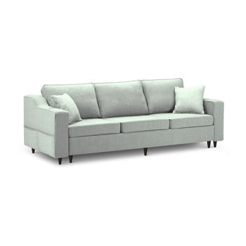 Canapea extensibilă cu 3 locuri și spațiu de depozitare mazzini sofas narcisse, verde deschis