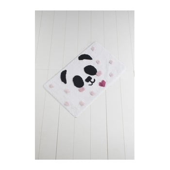 Covor baie Crasso Panda, 100 x 60 cm, negru - alb