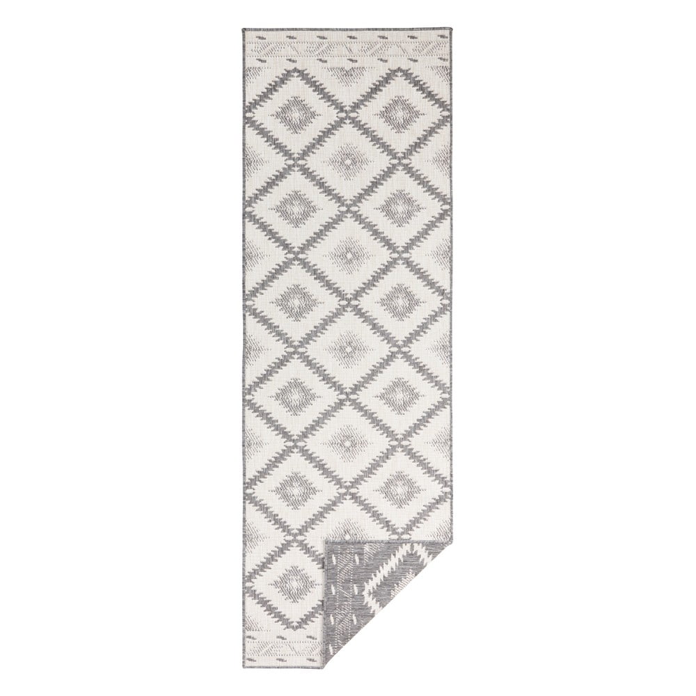 Šedo-krémový venkovní koberec NORTHRUGS Malibu, 80 x 250 cm