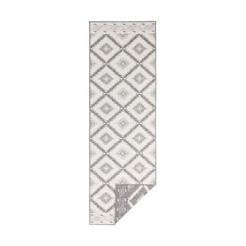 Covor pentru exterior bougari malibu, 80 x 250 cm, gri-crem