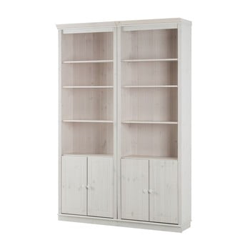 Bibliotecă din lemn de pin støraa annabelle, 146 cm, alb