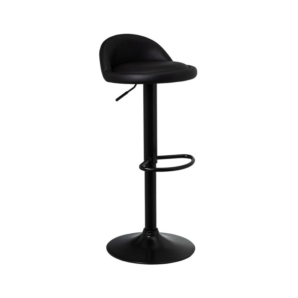 Černé barové židle s nastavitelnou výškou z imitace kůže v sadě 2 ks (výška sedáku 72 cm) – Casa Selección