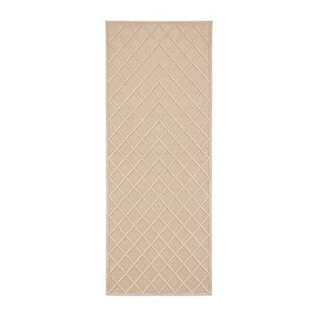 Covor Mint Rugs Shine Karro, 80 x 250 cm, crem