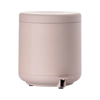Coș de gunoi cu pedală pentru baie zone ume, 4 l, roz