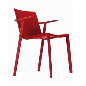 Set 2 scaune de grădină cu cotierei Resol Kat, roșu