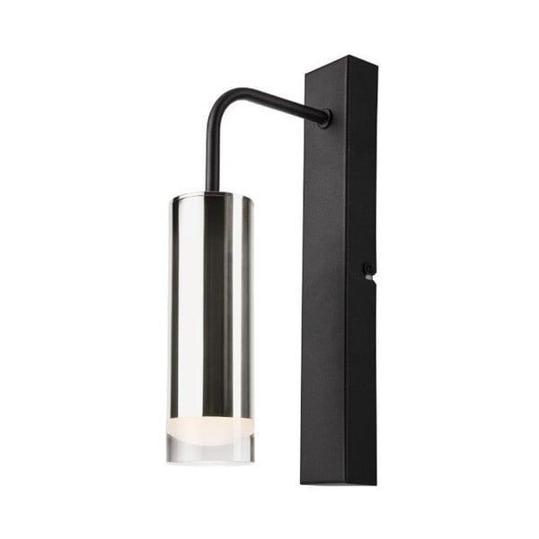 Nástěnná lampa v černo-stříbrné barvě LAMKUR Diego