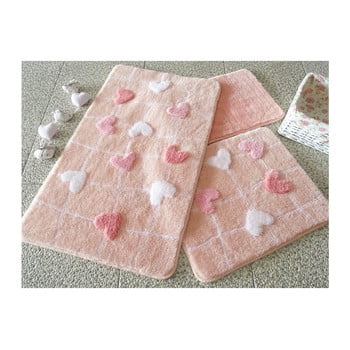 Set 3 covorașe de baie alessia kalbim pink