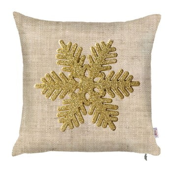 Față de pernă de crăciun apolena honey snowflake, 43 x 43 cm