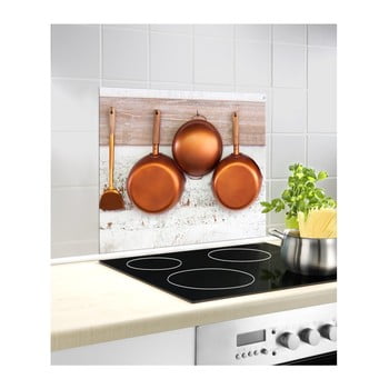 Protecție din sticlă pentru peretele din spatele aragazului wenko copper pans, 60 x 50 cm