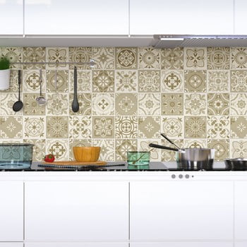 Set 60 autocolante de perete ambiance cement tiles fortunato, 15 x 15 cm