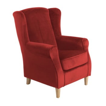 Fotoliu max winzer lorris velour brick, roșu