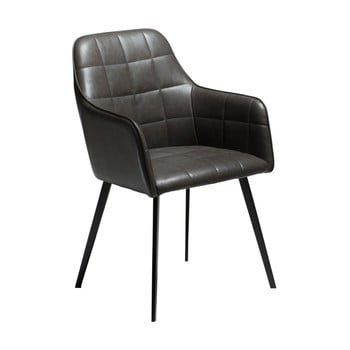 Scaun din piele ecologică dan-form denmark embrace vintage, gri închis