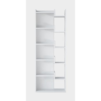 Bibliotecă brooke white, înălțime 162 cm, alb