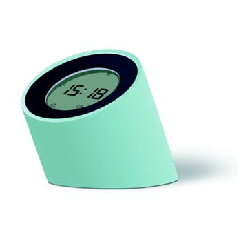 Ceas deșteptător cu led gingko edge, verde