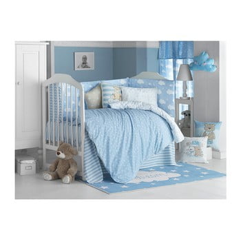 Lenjerie de pat cu cearceaf pentru copii Apolena Carino, 100 x 150 cm, albastru