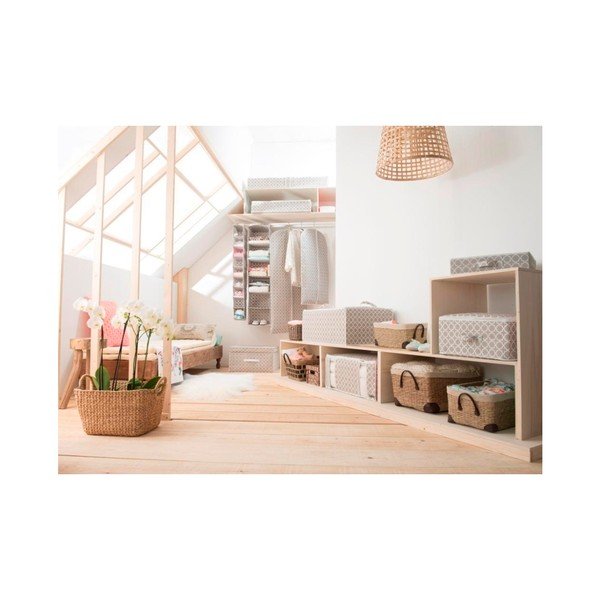 Béžový organizér do zásuvky s 16 přihrádkami Compactor, 40 x 40 cm