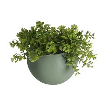 Ghiveci suspendat din ceramică pt living globe, verde mat