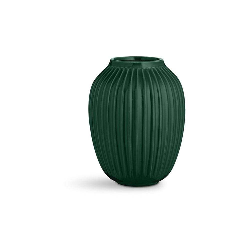 Zelená kameninová váza Kähler Design Hammershoi, výška 25 cm